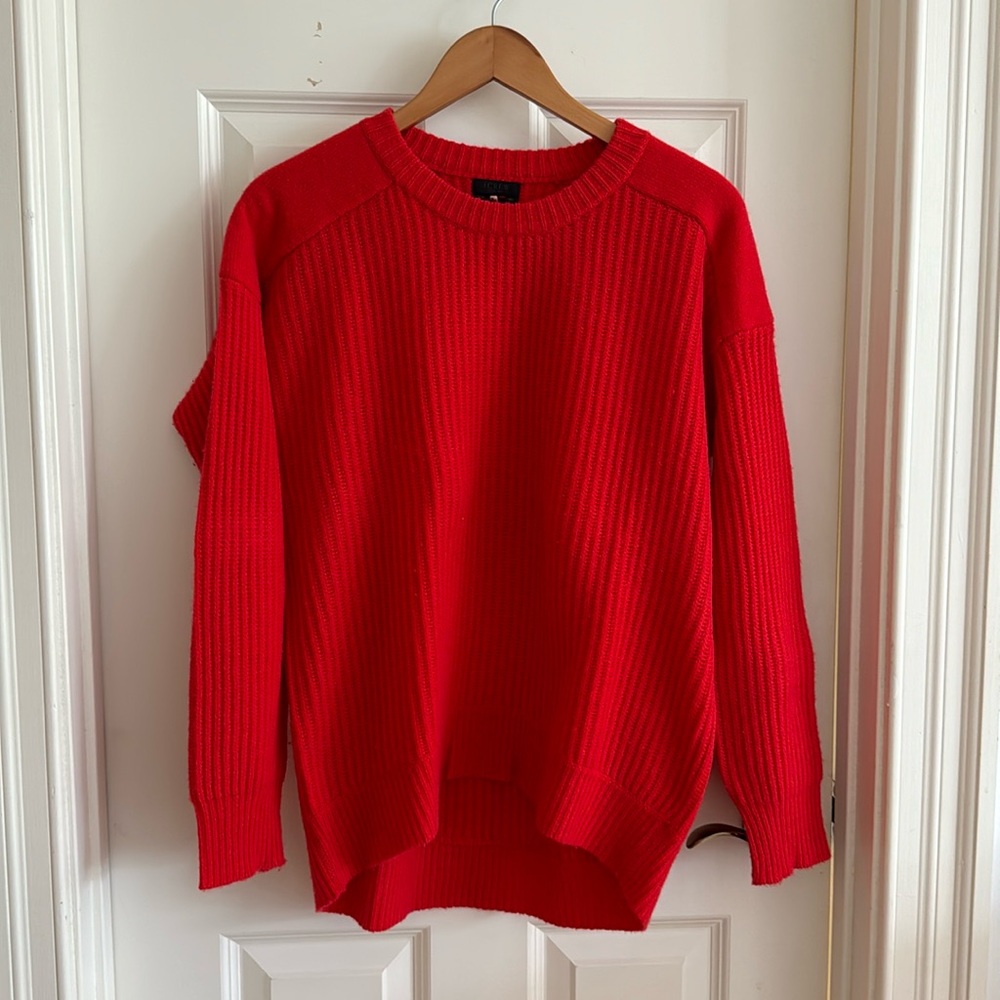 J Crew Italian cashmere long sleeve crew neck sweater size S